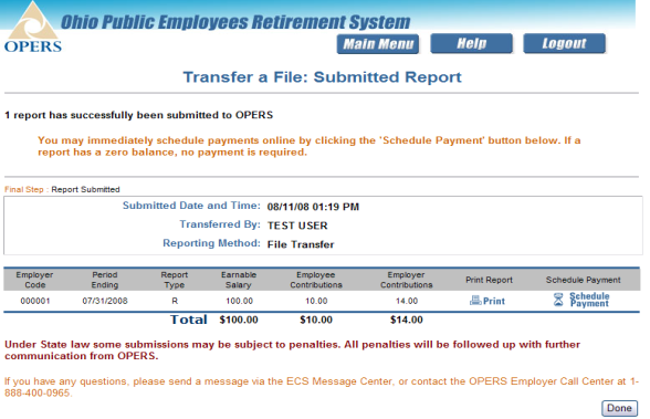 File Transfer - Confirmation